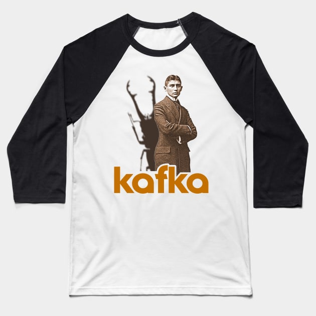 Franz Kafka // Metamorphosis Author FanArt Tribute Baseball T-Shirt by darklordpug